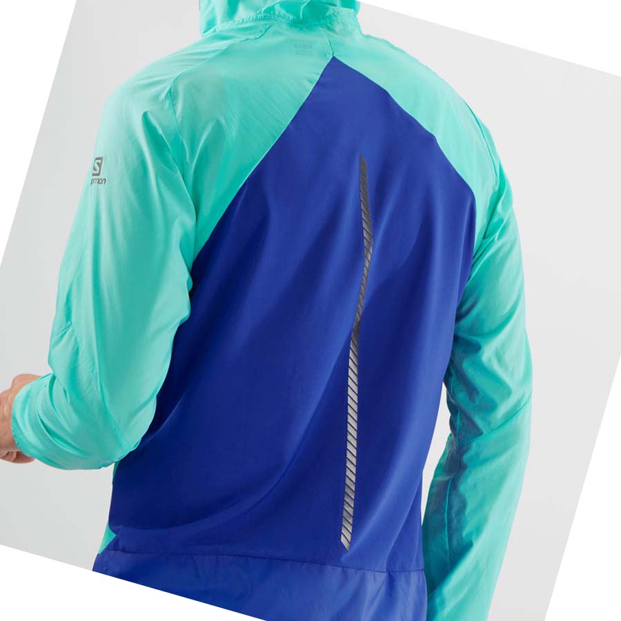 Salomon BONATTI CROSS WIND WINDBREAKERS Kabát Férfi Menta | HU 2363CTV